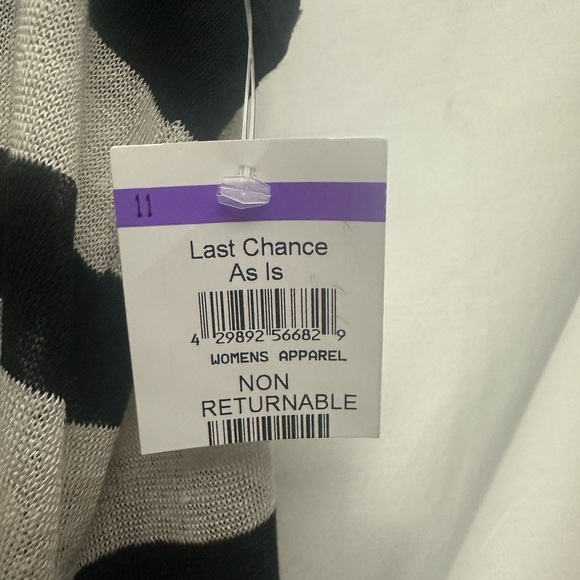 Nic+Zoe Featherweight Striped Tank Size XXL In Black Multi Linen Blend NWT - Picture 5 of 7